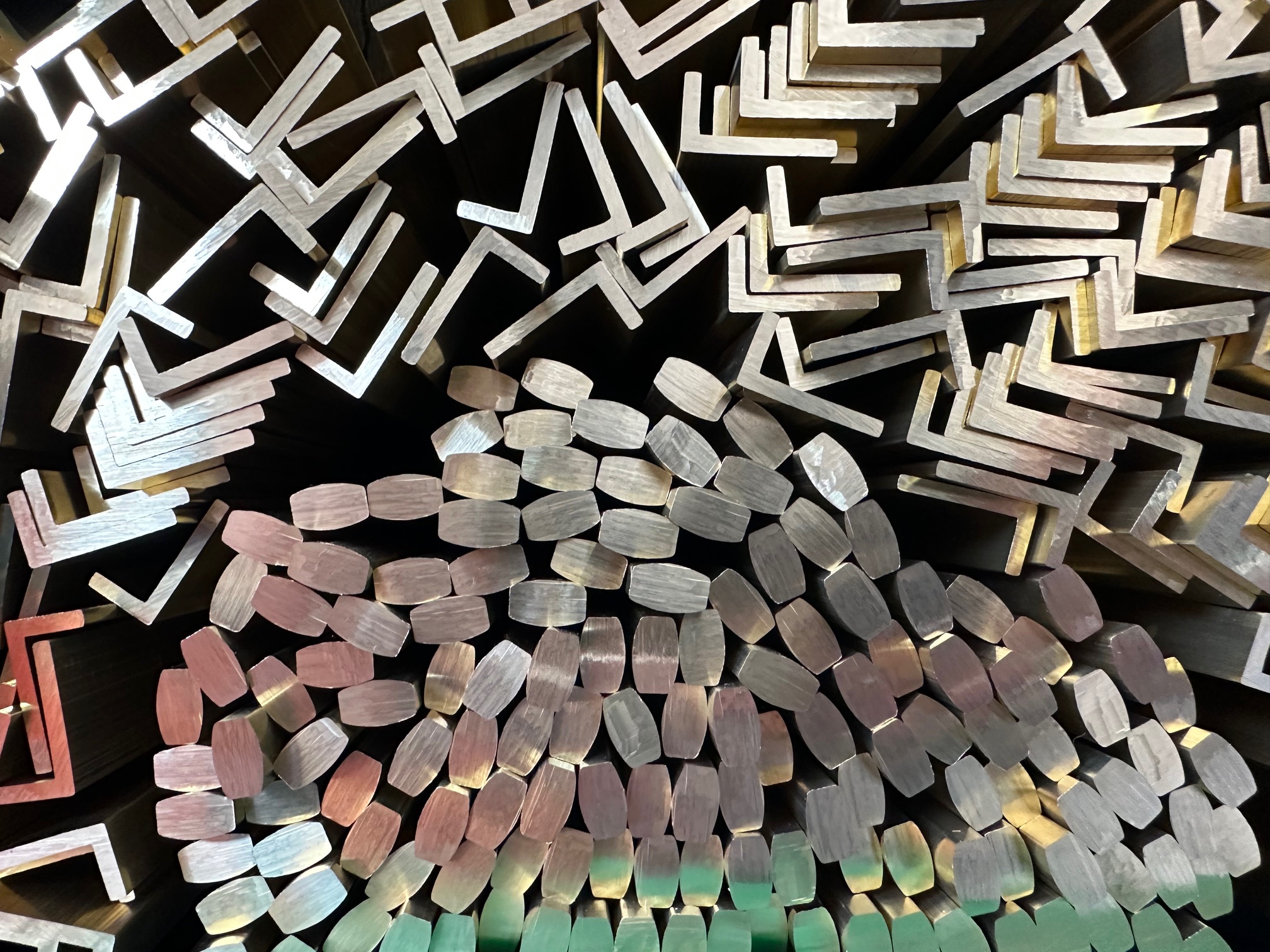 Mix of brass profile and bar cross-sections